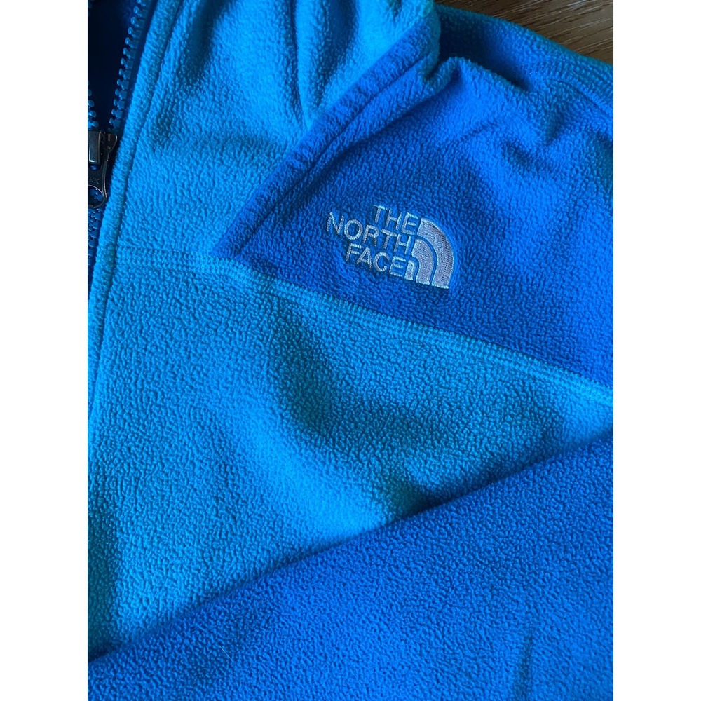 The North Face Girls Medium 10-12 Fleece Hoodie Teal Blue B14